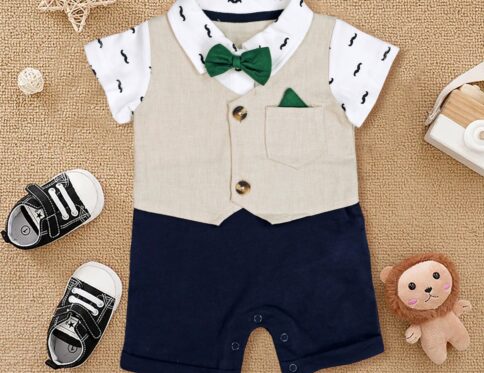 Summer Casual Newborn Baby Boys Toddler Big Dinosaure Short Sleeve