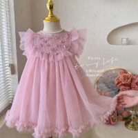 New Baby Girl Sweet Bow Sleeveless