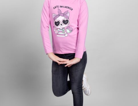 Pink Color Cool Kitty