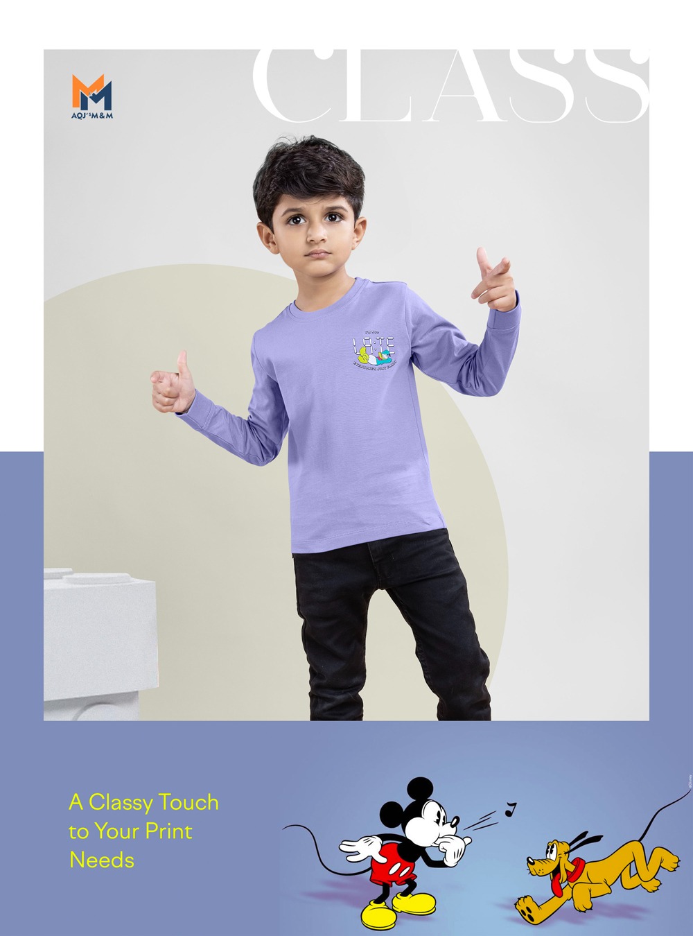 Lavender color For Boys Full Sleeves and a fashionable style.