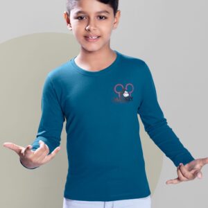 Blue color For Boys Full Sleeves and a fashionable style T-Shirt.