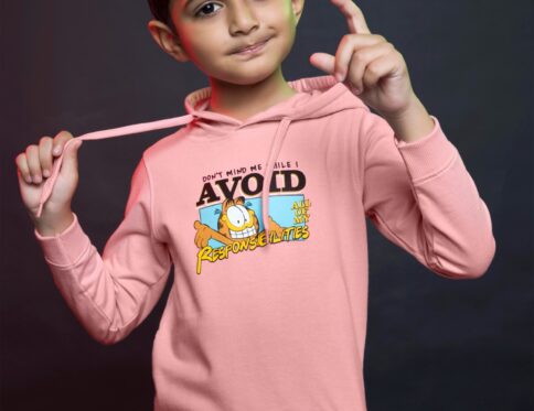 Boys Printed Full Sleeves Hooded Cotton Pullover