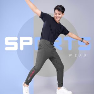 Dark grey solid regular-fit joggers has an elasticated waistband with drawstring closur 2 pockets and cuffed hems