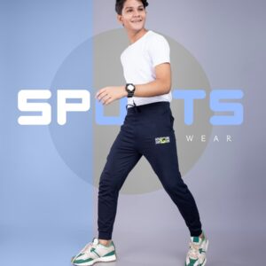 Blue solid regular-fit joggers has an elasticated waistband with drawstring closur 2 pockets and cuffed hems