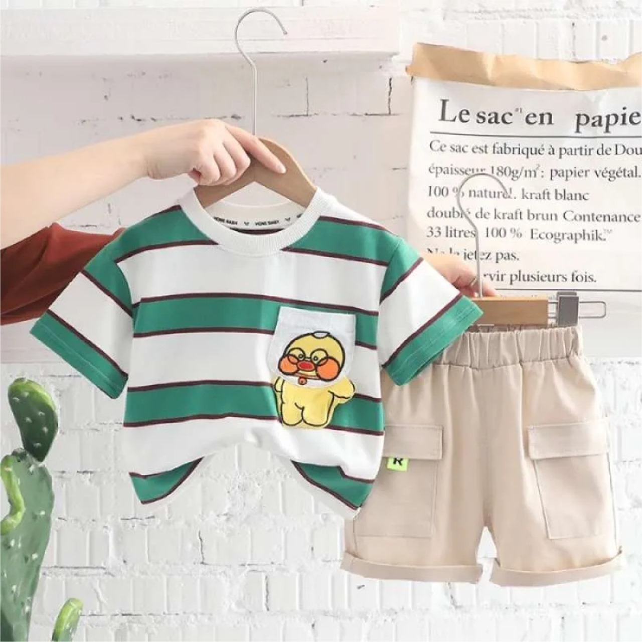 Imported Kids Wear T Shirt with Shorts Two Piece Set