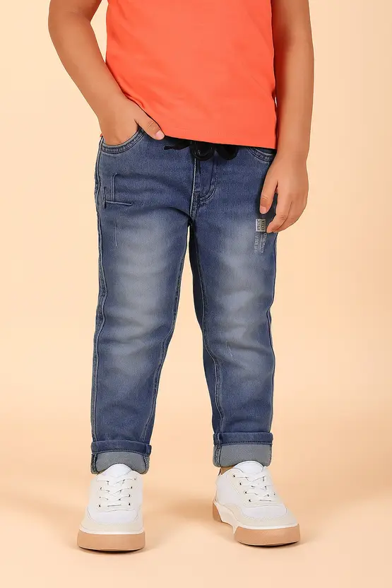 Boys Regular Mid Rise Light Blue Jeans