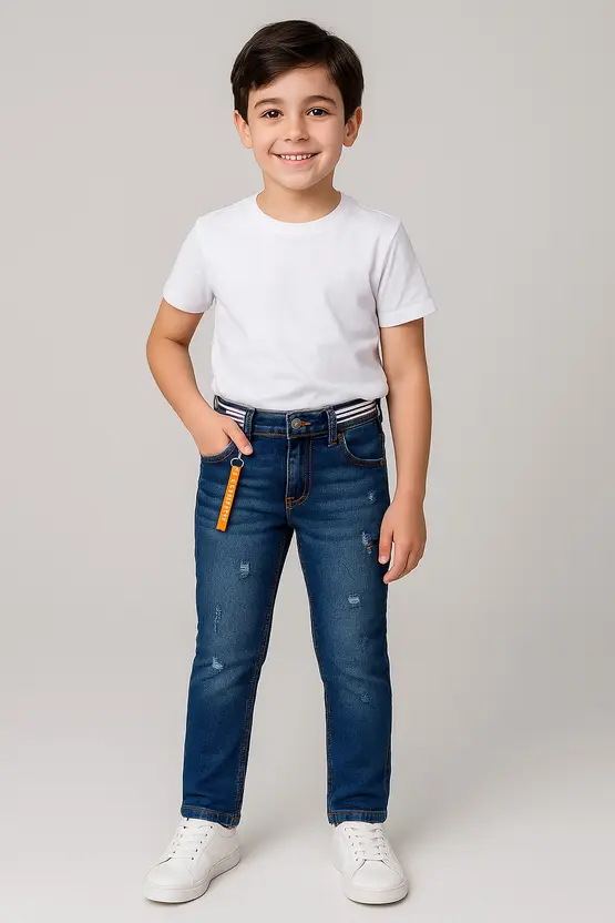 Boys Regular Mid Rise Light Blue Jeans