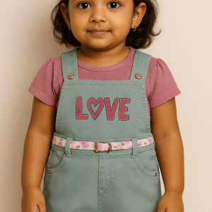 Small Girls Dungarees with T-Shirt