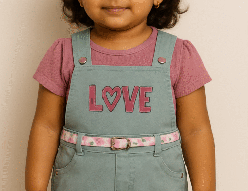 Small Girls Dungarees with T-Shirt