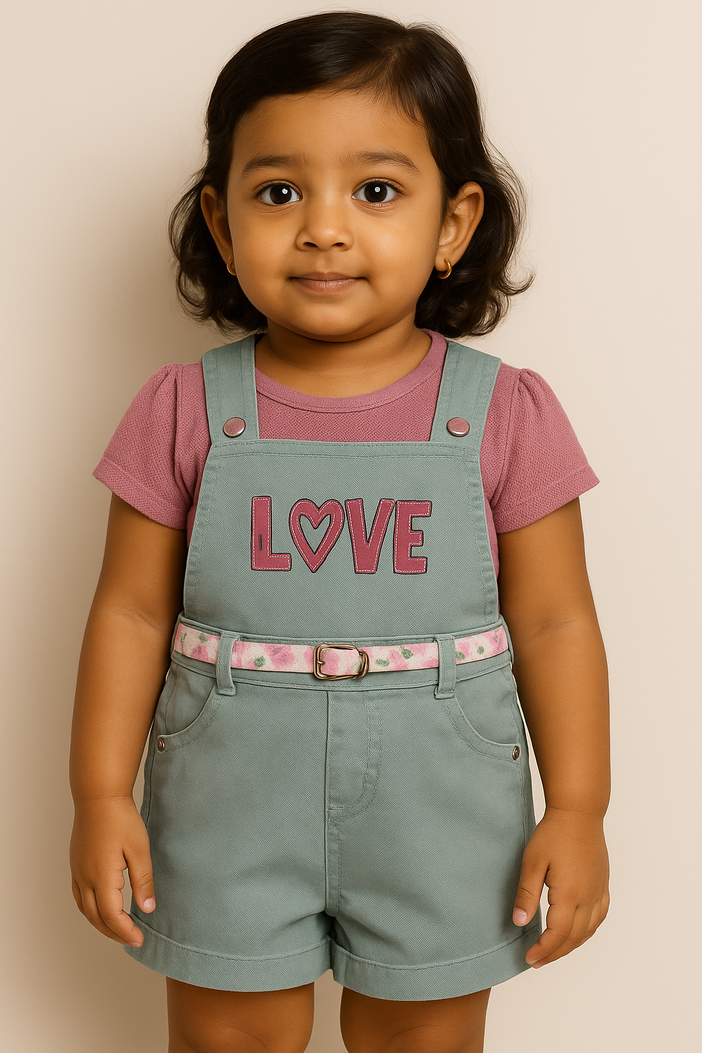 Small Girls Dungarees with T-Shirt